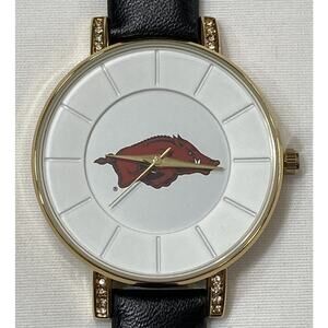 Women's Arkansas Razorbacks Lunar Style Sparo Sports Watch Black Leather Band